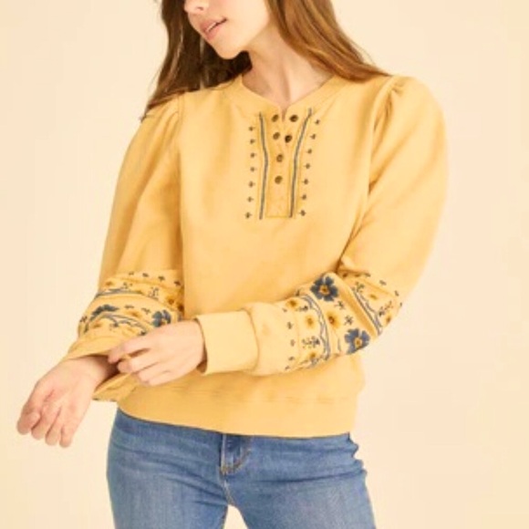 Free People Tops - NWT Free People x Driftwood Henley Sweatshirt
